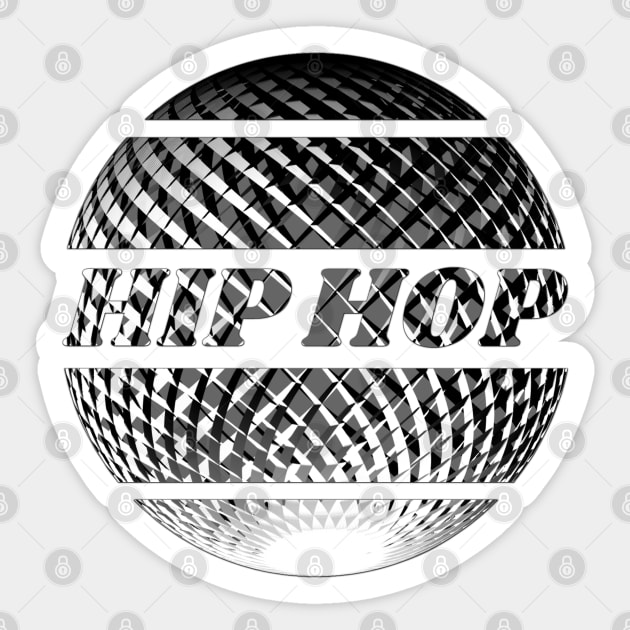 Silver disco ball with the inscription "Hip Hop". Sticker by Bailamor